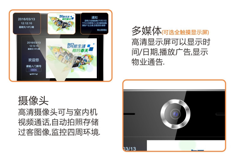 智能門禁 云對(duì)講 手機(jī)APP一鍵開(kāi)門 智慧社區(qū)門口機(jī) 樓宇可視對(duì)講